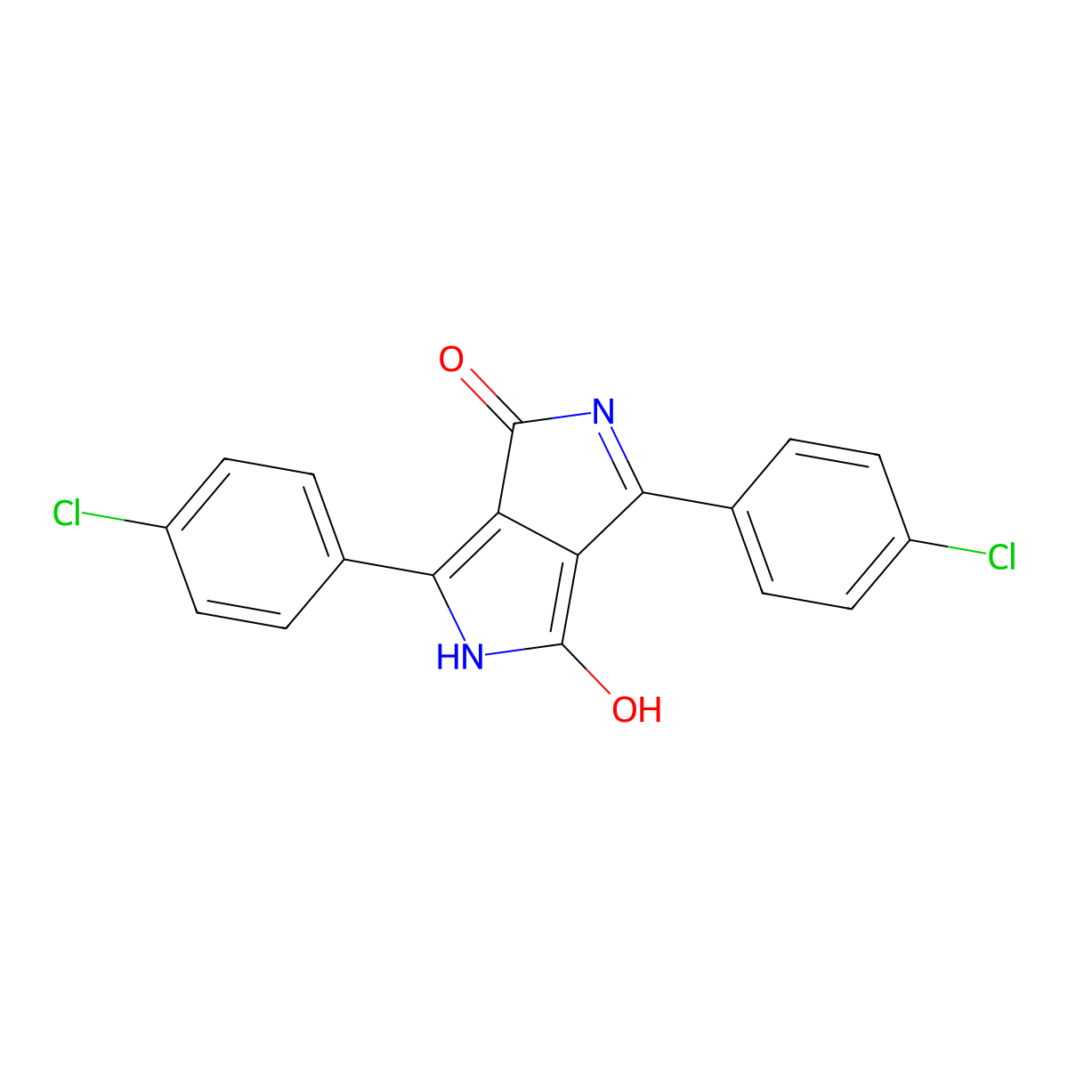 Pigment Red 254 molecular structure, CAS 122390-98-1