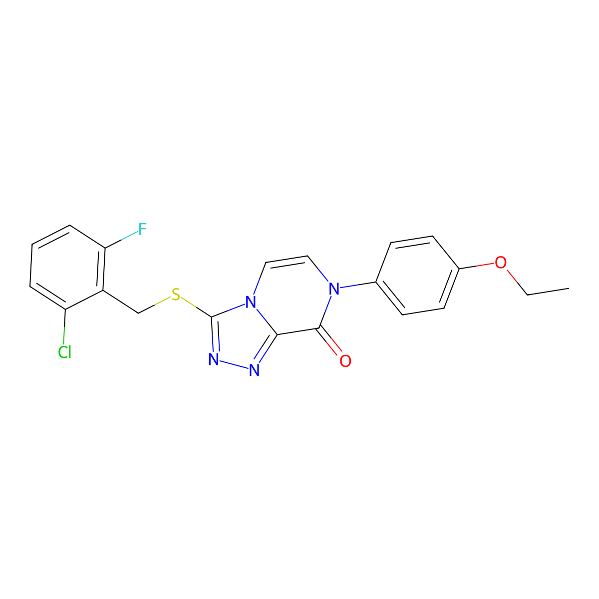 3-((2-chloro-6-fluorobenzyl)thio)-7-(4-ethoxyphenyl)-[1,2,4]triazolo[4,3-a]pyrazin-8(7H)-one molecular structure, CAS 1223900-37-5