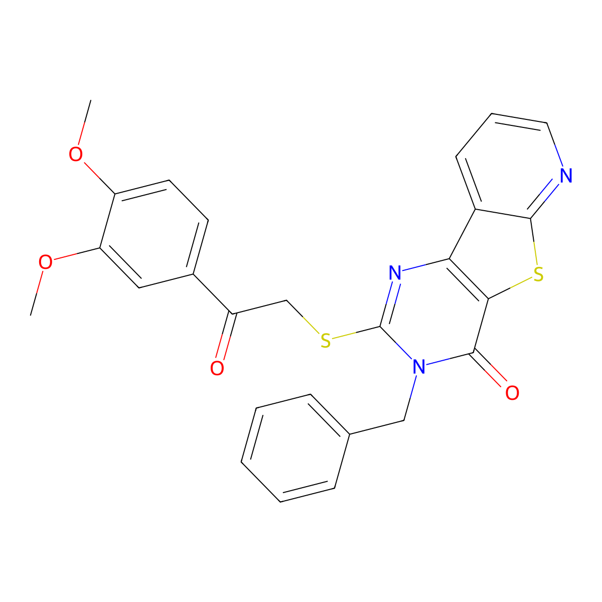 5-Benzyl-4-{[2-(3,4-dimethoxyphenyl)-2-oxoethyl]sulfanyl}-8-thia-3,5,10-triazatricyclo[7.4.0.0^{2,7}]trideca-1(9),2(7),3,10,12-pentaen-6-one molecular structure, CAS 1223910-52-8
