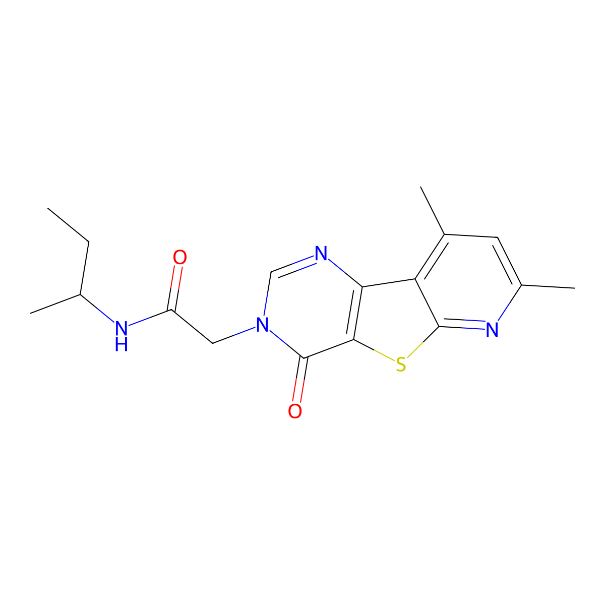 N-(butan-2-yl)-2-{11,13-dimethyl-6-oxo-8-thia-3,5,10-triazatricyclo[7.4.0.0^{2,7}]trideca-1(9),2(7),3,10,12-pentaen-5-yl}acetamide molecular structure, CAS 1223937-22-1