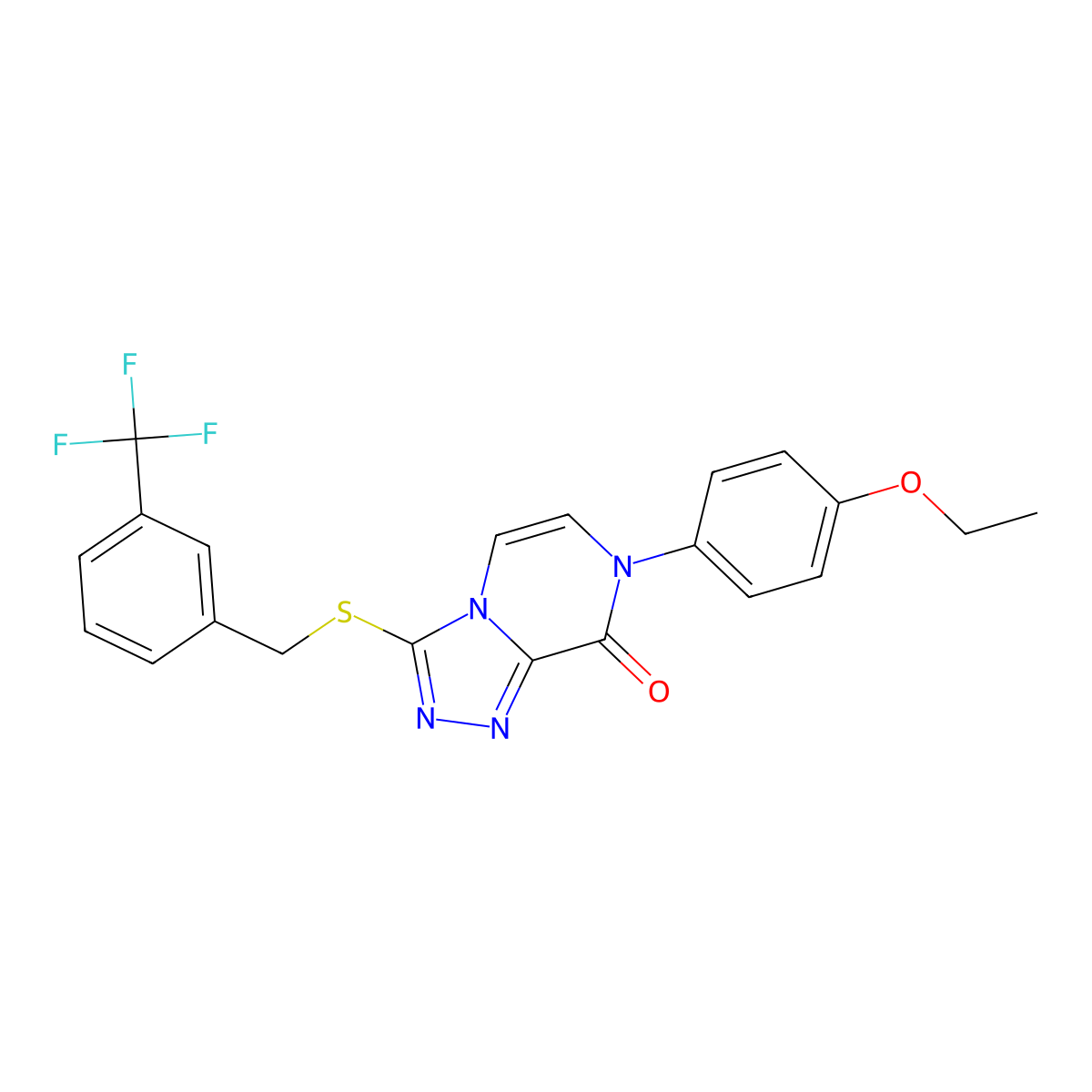 7-(4-ethoxyphenyl)-3-({[3-(trifluoromethyl)phenyl]methyl}sulfanyl)-7H,8H-[1,2,4]triazolo[4,3-a]pyrazin-8-one molecular structure, CAS 1223939-00-1