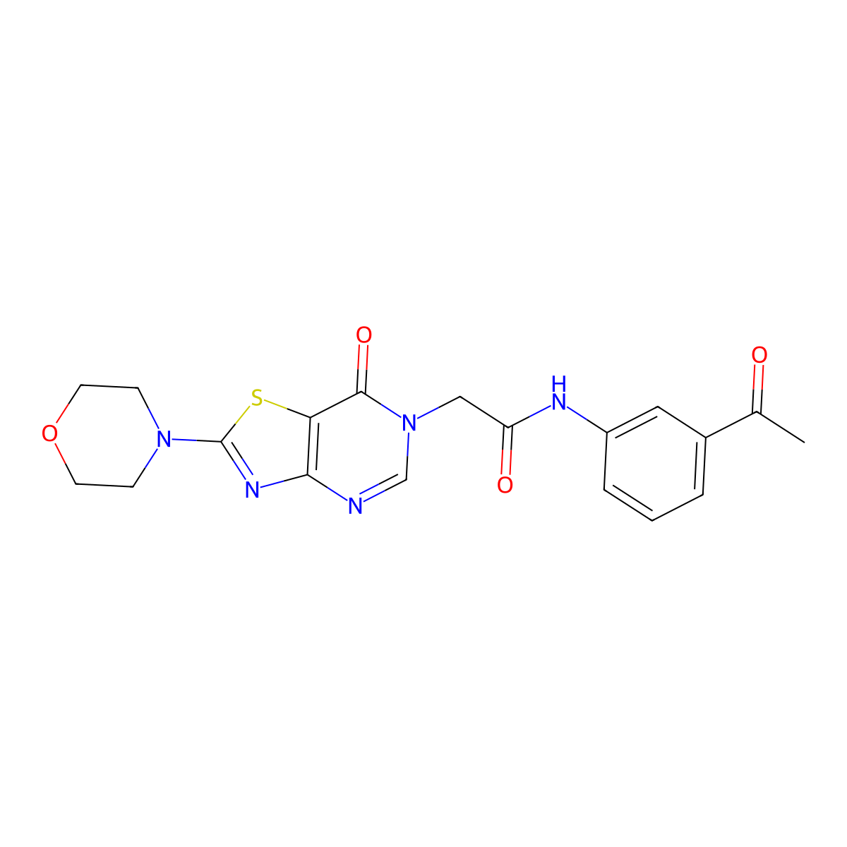 N-(3-acetylphenyl)-2-(2-morpholino-7-oxothiazolo[4,5-d]pyrimidin-6(7H)-yl)acetamide molecular structure, CAS 1223959-46-3