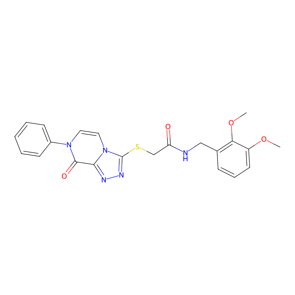 N-[(2,3-dimethoxyphenyl)methyl]-2-({8-oxo-7-phenyl-7H,8H-[1,2,4]triazolo[4,3-a]pyrazin-3-yl}sulfanyl)acetamide molecular structure, CAS 1223981-60-9