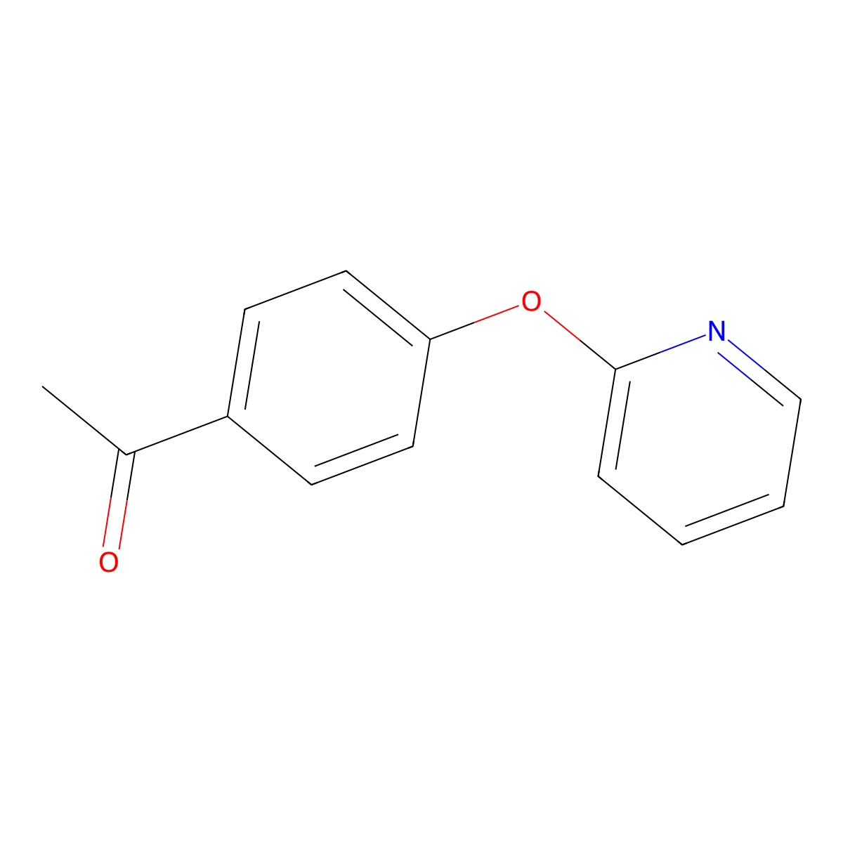 Ethanone, 1-[4-(2-pyridinyloxy)phenyl]- molecular structure, CAS 122399-89-7