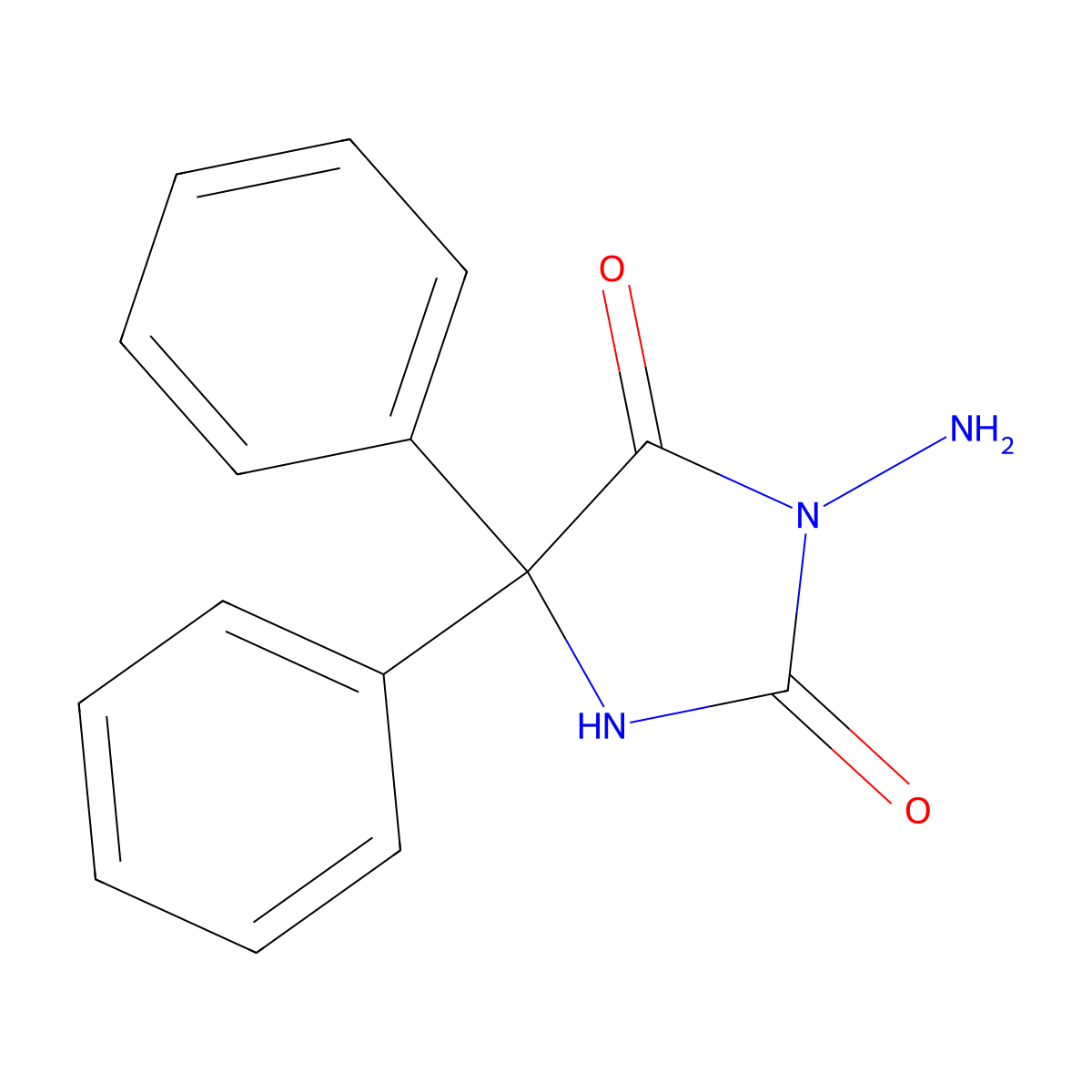 N-Aminodiphenylhydantoin molecular structure, CAS 1224-08-4