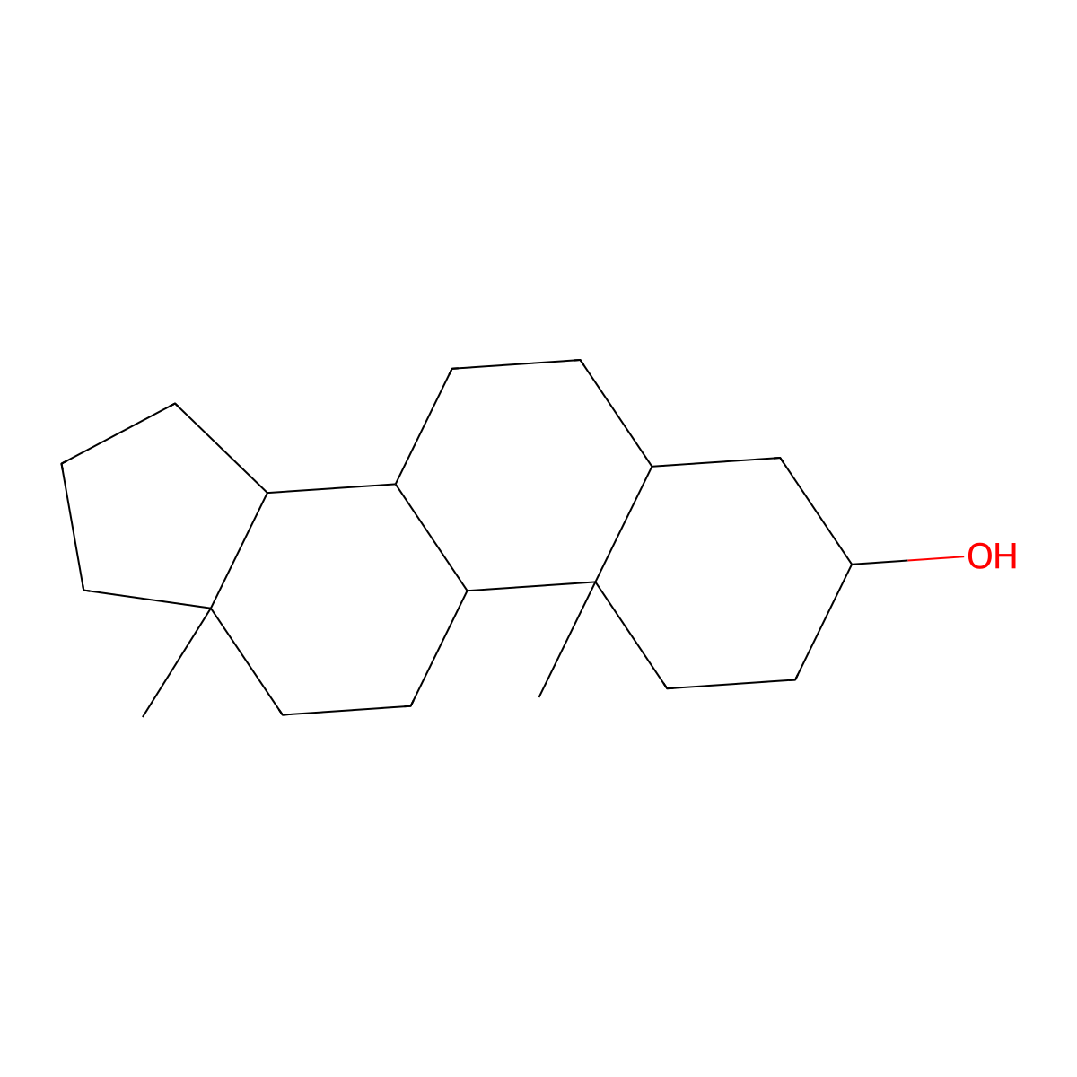 5alpha-Androstan-3beta-ol molecular structure, CAS 1224-92-6