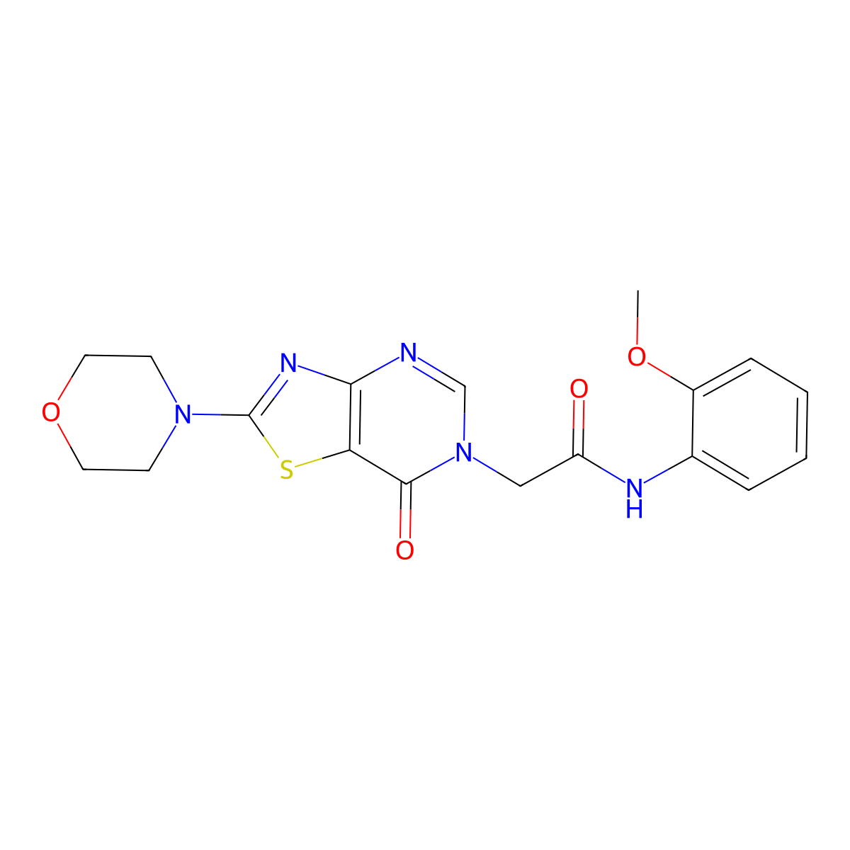 N-(2-methoxyphenyl)-2-(2-morpholino-7-oxothiazolo[4,5-d]pyrimidin-6(7H)-yl)acetamide molecular structure, CAS 1224002-54-3