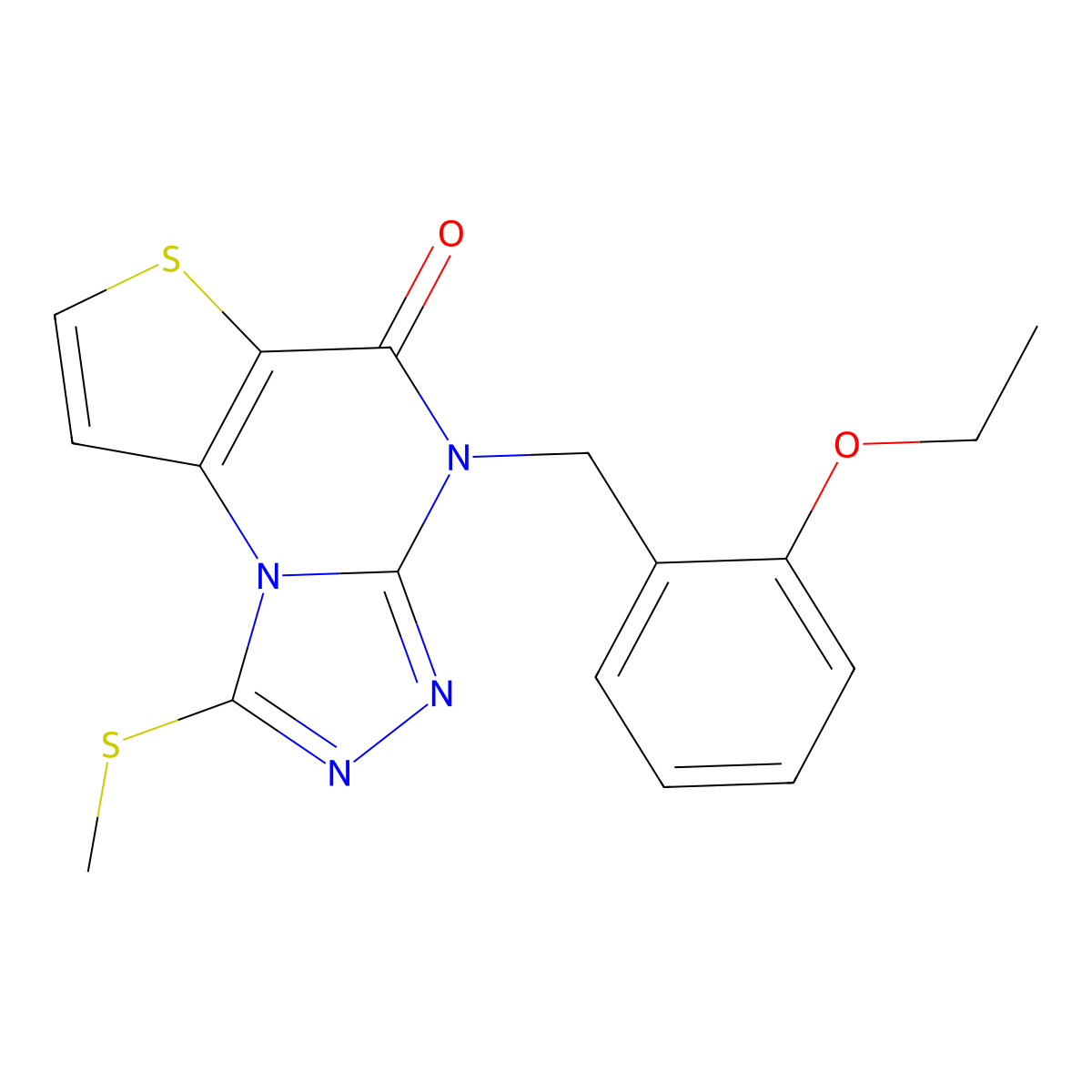 4-(2-ethoxybenzyl)-1-(methylthio)thieno[2,3-e][1,2,4]triazolo[4,3-a]pyrimidin-5(4H)-one molecular structure, CAS 1224002-96-3