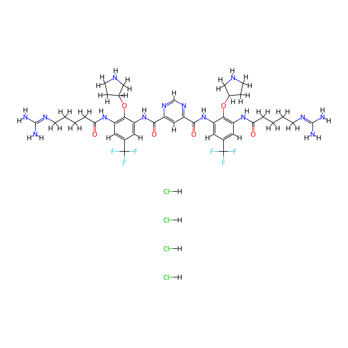 Brilacidin Tetrahydrochloride molecular structure, CAS 1224095-99-1