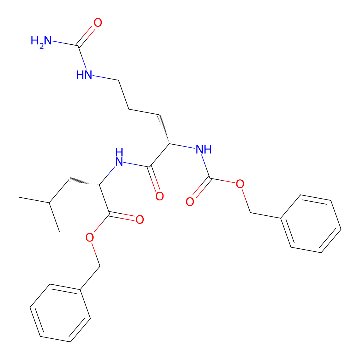 (S)-benzyl 2-((S)-2-(((benzyloxy)carbonyl)amino)-5-ureidopentanamido)-4-methylpentanoate molecular structure, CAS 122411-98-7