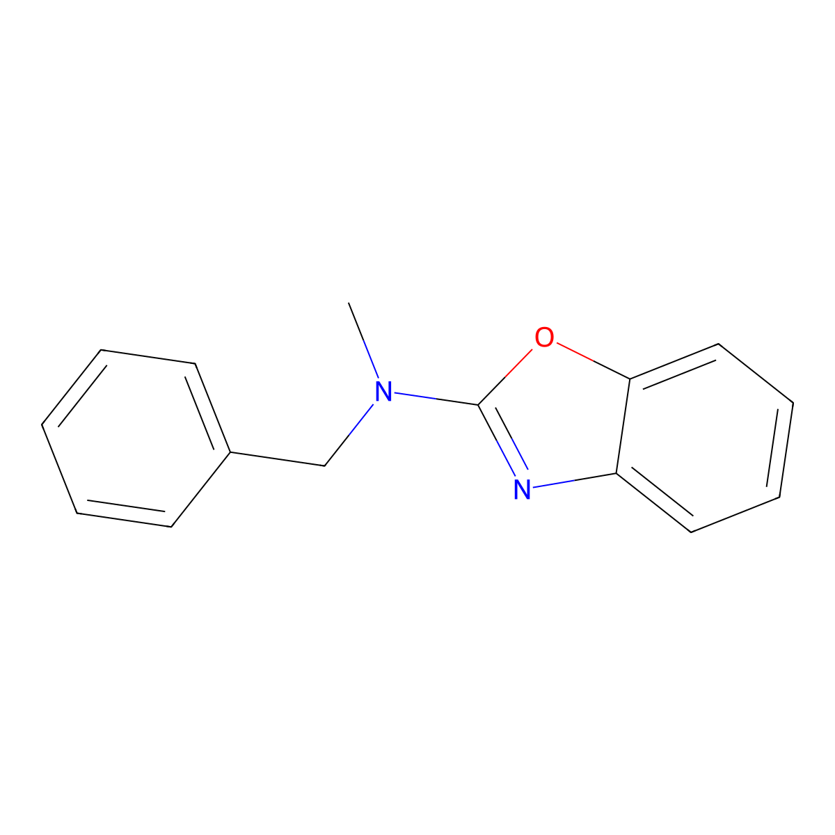 N-benzyl-N-methyl-1,3-benzoxazol-2-amine molecular structure, CAS 1224119-89-4