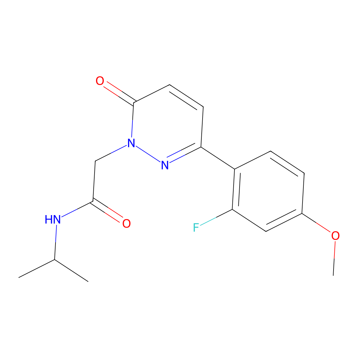 2-[3-(2-fluoro-4-methoxyphenyl)-6-oxopyridazin-1(6H)-yl]-N-(propan-2-yl)acetamide molecular structure, CAS 1224128-69-1