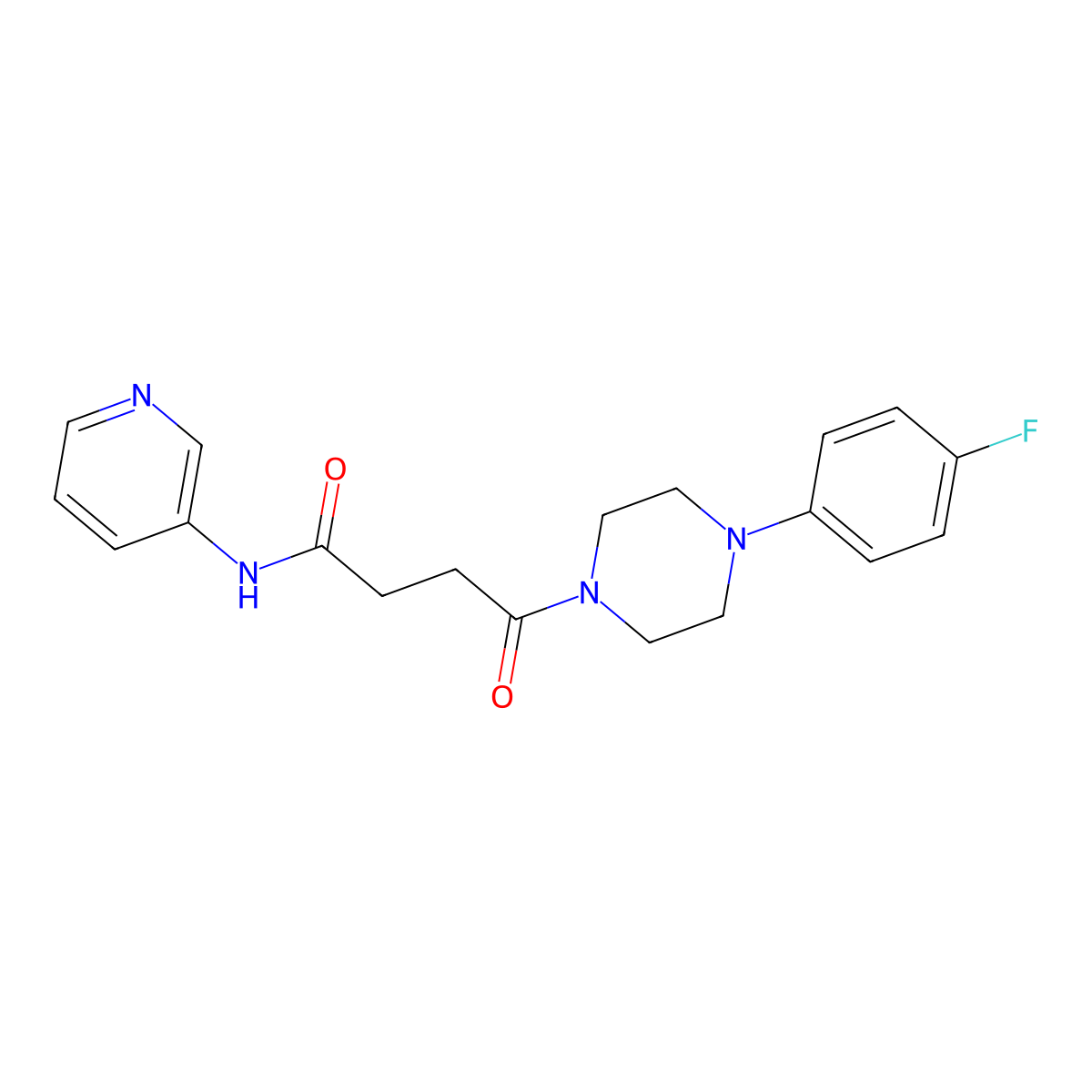 4-[4-(4-fluorophenyl)piperazino]-4-oxo-N-(3-pyridyl)butanamide molecular structure, CAS 1224128-73-7