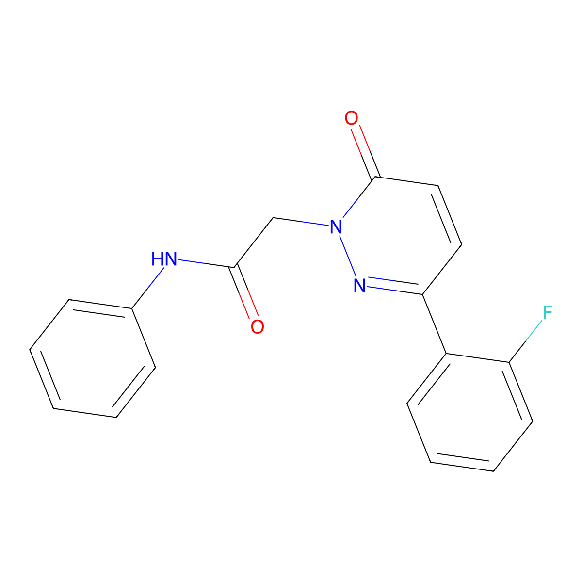 2-(3-(2-fluorophenyl)-6-oxopyridazin-1(6H)-yl)-N-phenylacetamide molecular structure, CAS 1224128-74-8