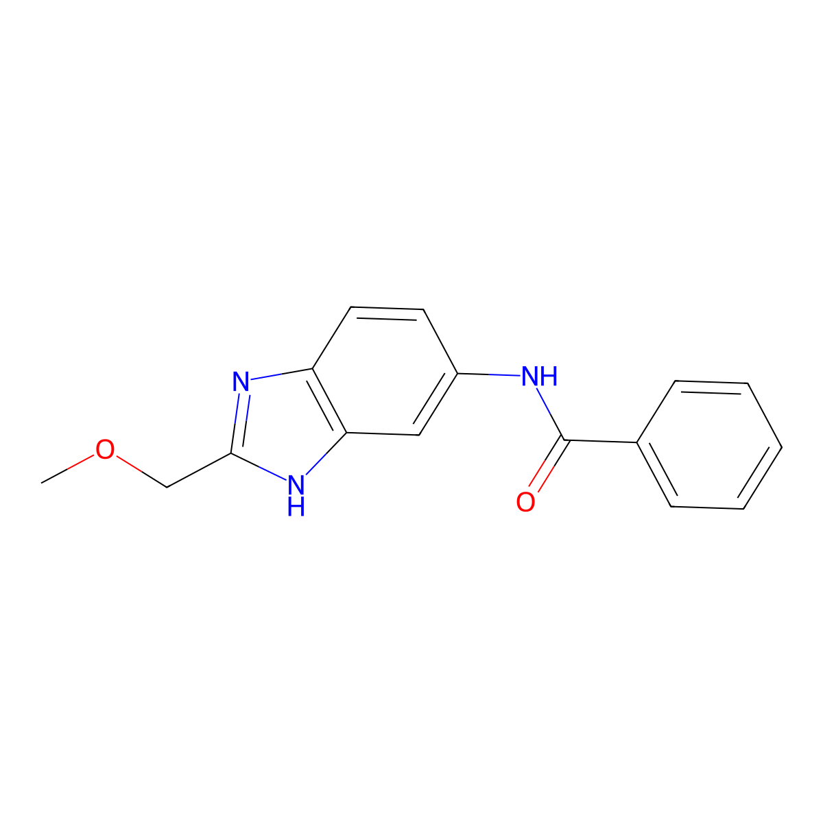 N-[2-(methoxymethyl)-1H-benzimidazol-5-yl]benzamide molecular structure, CAS 1224128-98-6