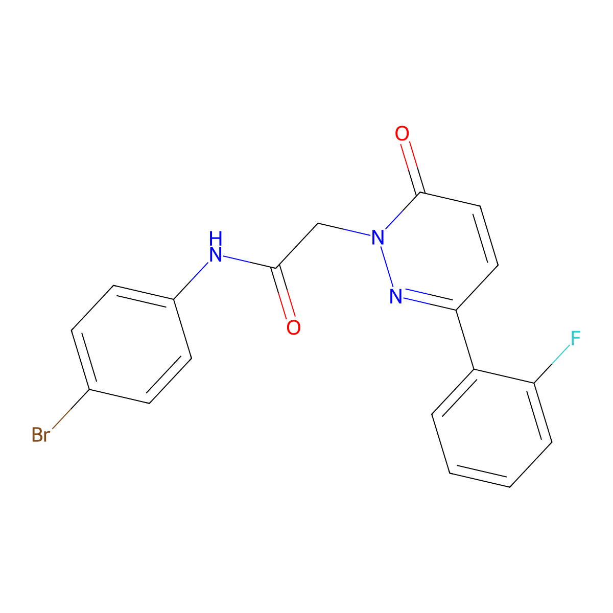 N-(4-bromophenyl)-2-(3-(2-fluorophenyl)-6-oxopyridazin-1(6H)-yl)acetamide molecular structure, CAS 1224129-59-2
