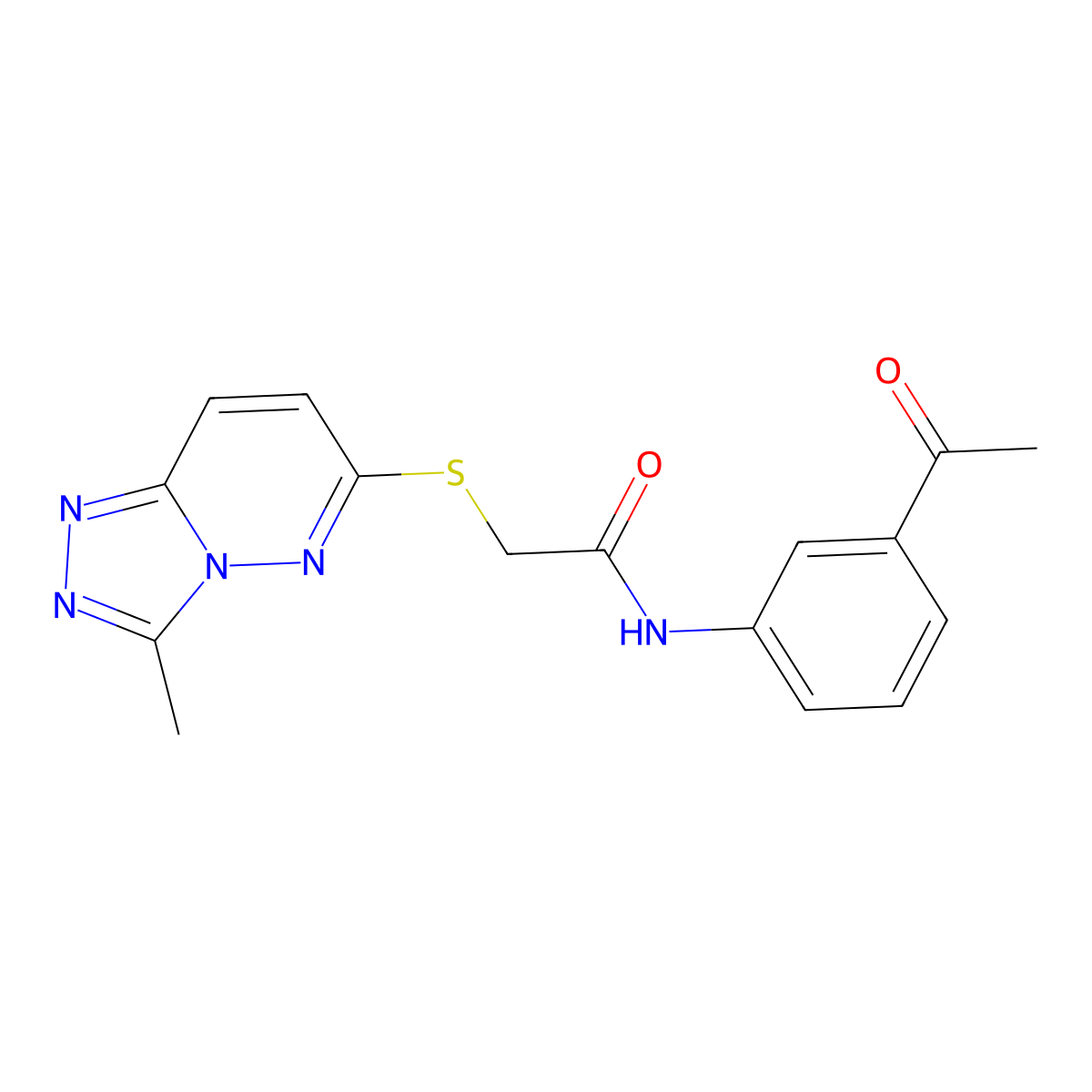 N-(3-acetylphenyl)-2-[(3-methyl[1,2,4]triazolo[4,3-b]pyridazin-6-yl)sulfanyl]acetamide molecular structure, CAS 1224129-88-7