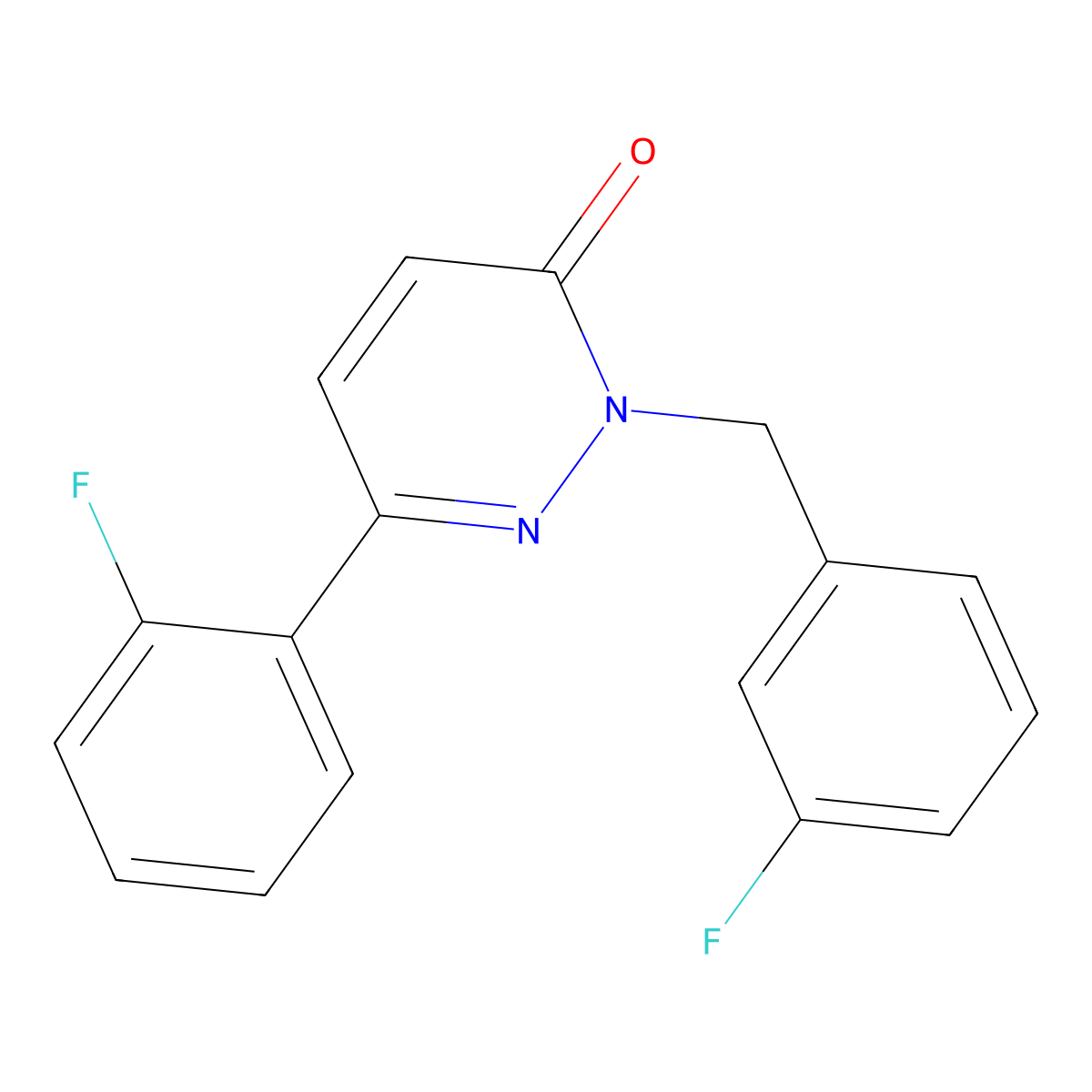 2-(3-fluorobenzyl)-6-(2-fluorophenyl)pyridazin-3(2H)-one molecular structure, CAS 1224130-06-6