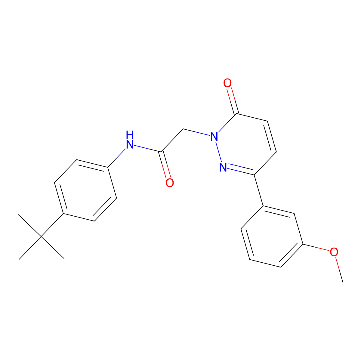 N-(4-tert-butylphenyl)-2-[3-(3-methoxyphenyl)-6-oxopyridazin-1(6H)-yl]acetamide molecular structure, CAS 1224130-45-3