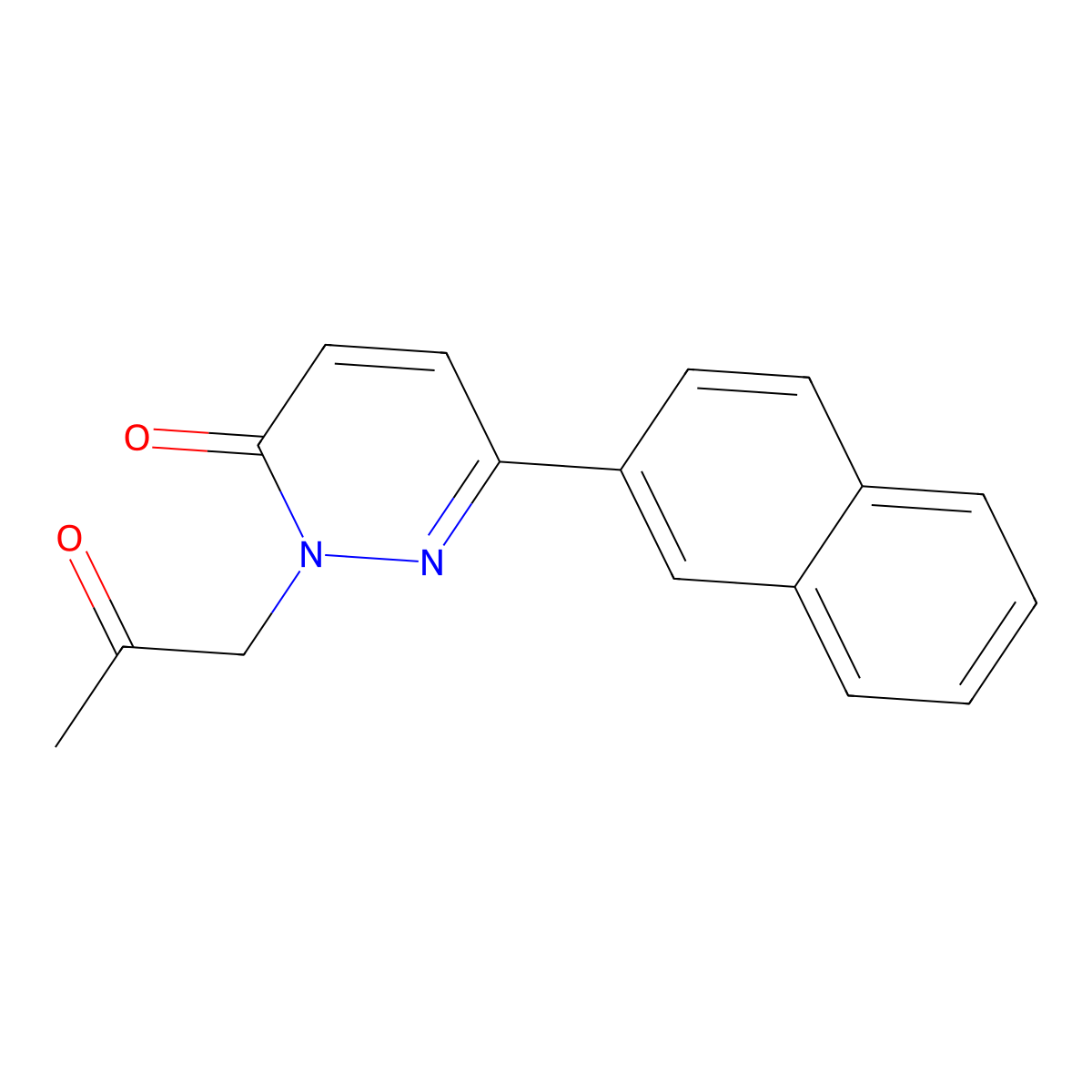 6-(naphthalen-2-yl)-2-(2-oxopropyl)pyridazin-3(2H)-one molecular structure, CAS 1224154-99-7