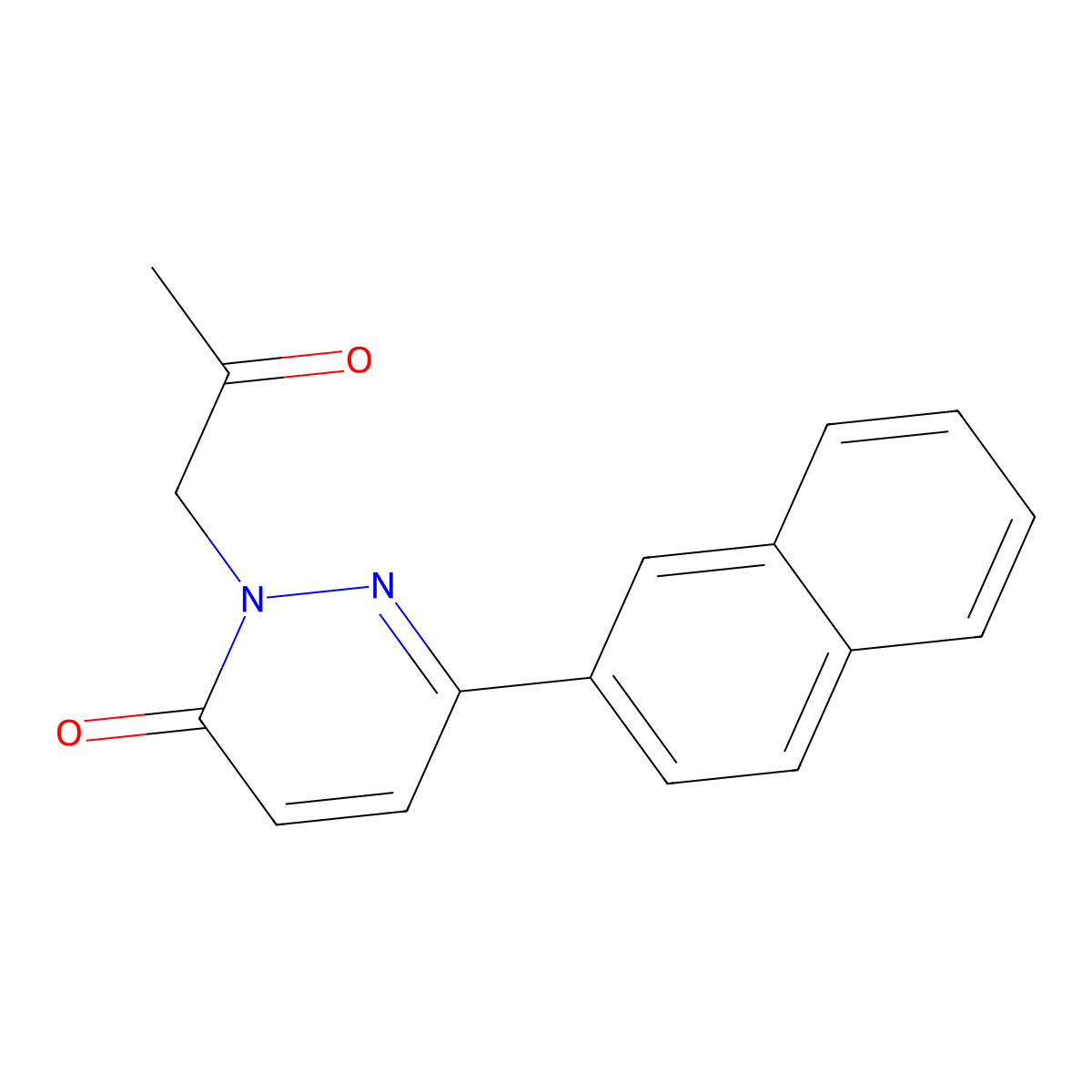 6-(naphthalen-2-yl)-2-(2-oxopropyl)pyridazin-3(2H)-one molecular structure, CAS 1224154-99-7