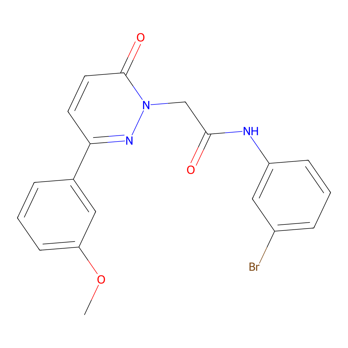 N-(3-bromophenyl)-2-(3-(3-methoxyphenyl)-6-oxopyridazin-1(6H)-yl)acetamide molecular structure, CAS 1224155-07-0