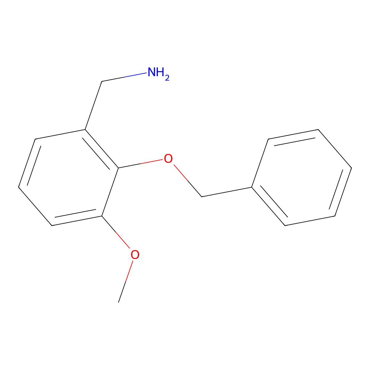 1-[2-(Benzyloxy)-3-methoxyphenyl]methanamine molecular structure, CAS 1224155-20-7