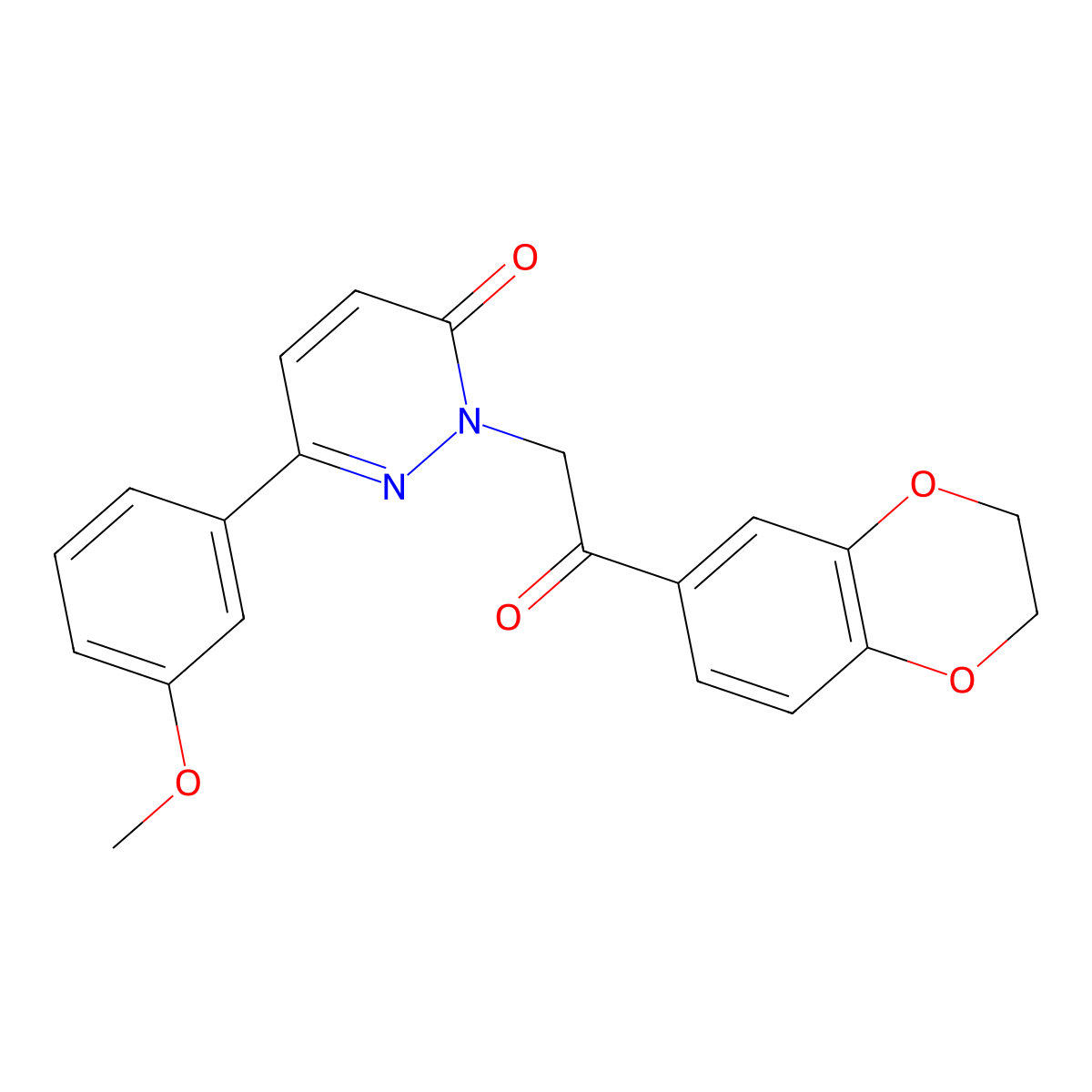 2-[2-(2,3-dihydro-1,4-benzodioxin-6-yl)-2-oxoethyl]-6-(3-methoxyphenyl)pyridazin-3(2H)-one molecular structure, CAS 1224155-99-0