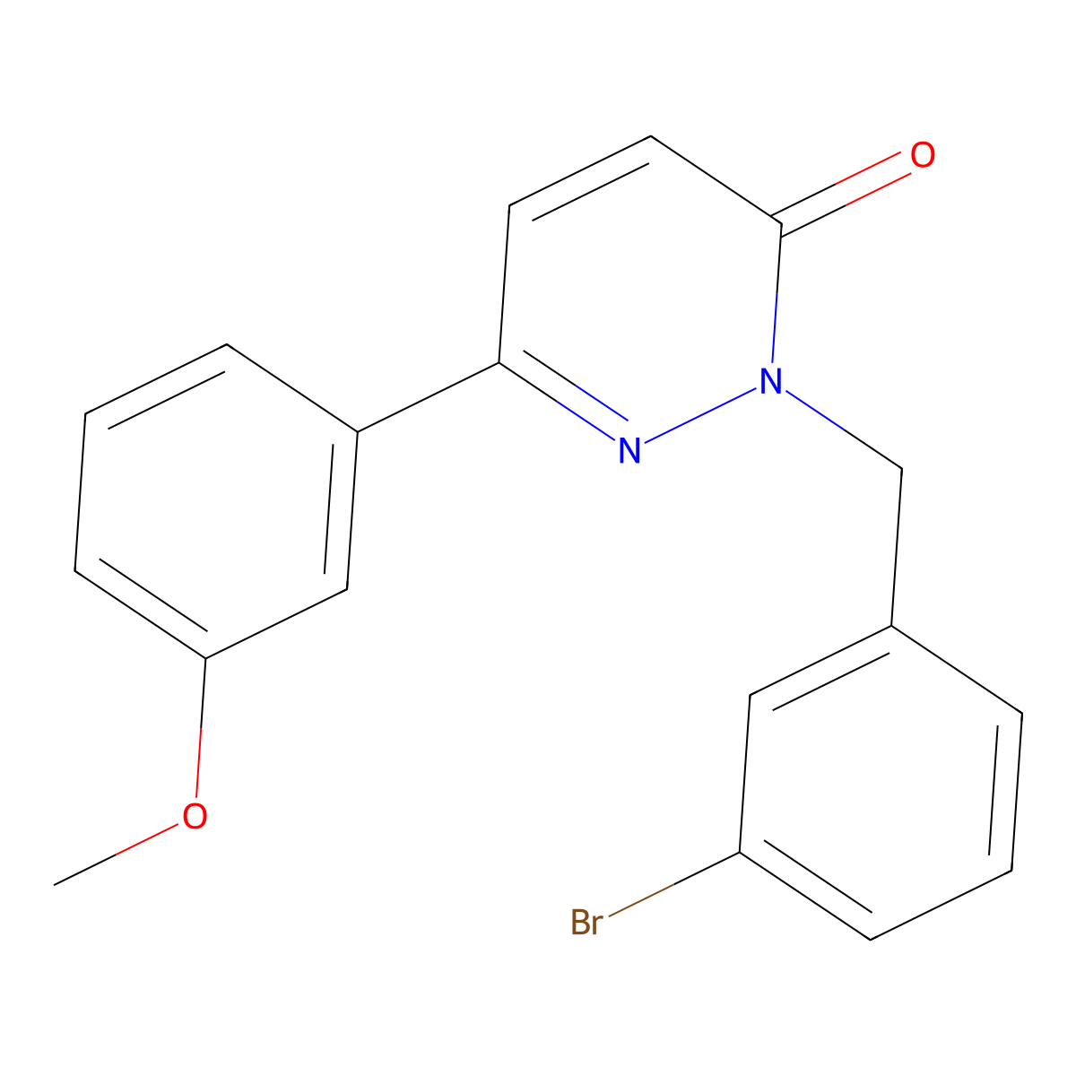 2-(3-bromobenzyl)-6-(3-methoxyphenyl)pyridazin-3(2H)-one molecular structure, CAS 1224156-31-3