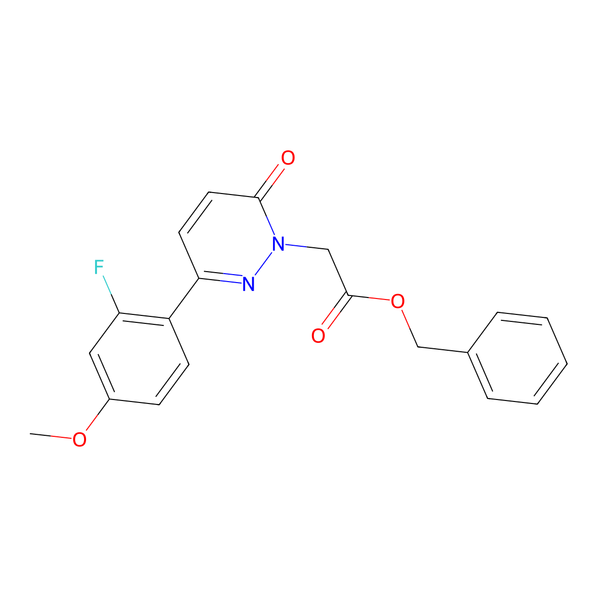 benzyl [3-(2-fluoro-4-methoxyphenyl)-6-oxopyridazin-1(6H)-yl]acetate molecular structure, CAS 1224156-66-4