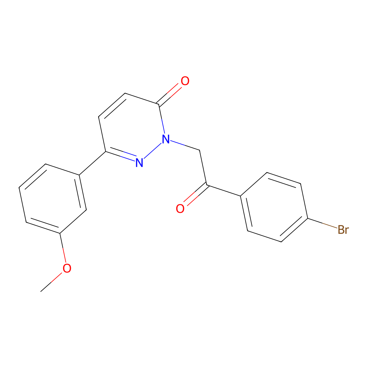 2-[2-(4-bromophenyl)-2-oxoethyl]-6-(3-methoxyphenyl)pyridazin-3(2H)-one molecular structure, CAS 1224156-72-2