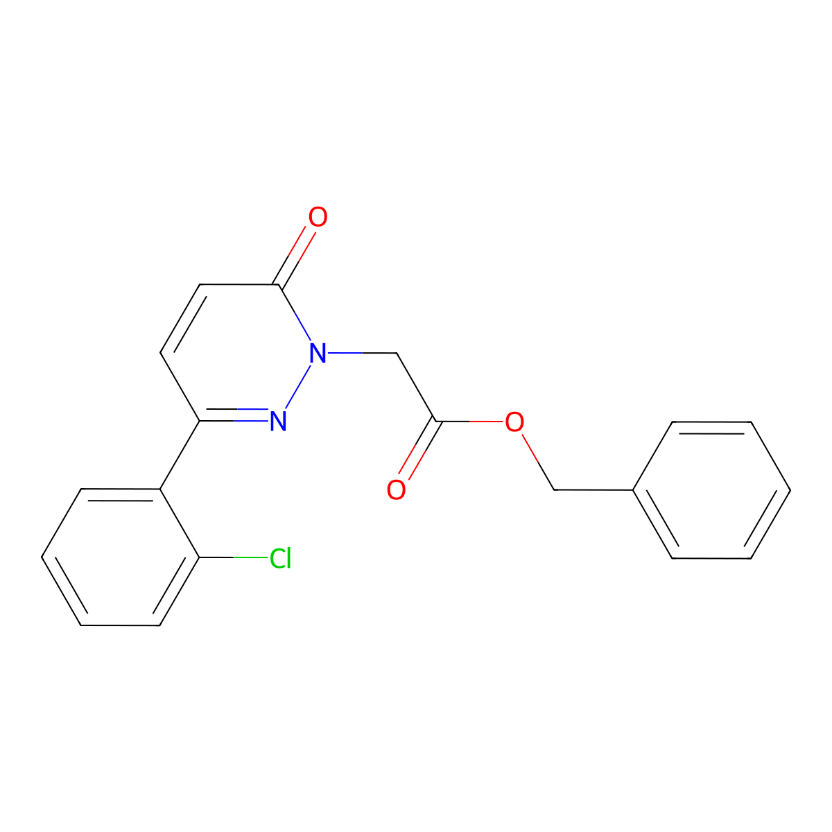benzyl [3-(2-chlorophenyl)-6-oxopyridazin-1(6H)-yl]acetate molecular structure, CAS 1224156-76-6