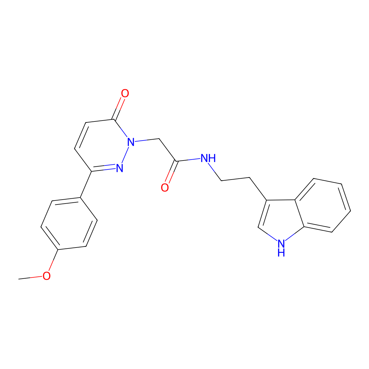 N-(2-(1H-indol-3-yl)ethyl)-2-(3-(4-methoxyphenyl)-6-oxopyridazin-1(6H)-yl)acetamide molecular structure, CAS 1224157-11-2