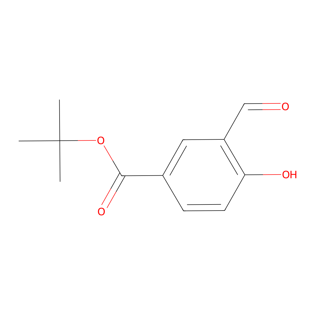 tert-Butyl 3-formyl-4-hydroxybenzoate molecular structure, CAS 1224157-88-3