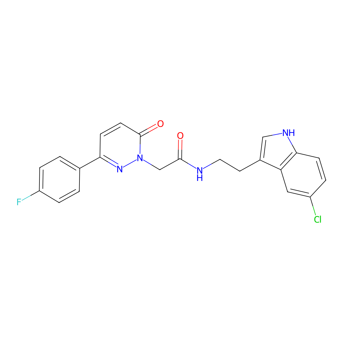 N-(2-(5-chloro-1H-indol-3-yl)ethyl)-2-(3-(4-fluorophenyl)-6-oxopyridazin-1(6H)-yl)acetamide molecular structure, CAS 1224159-40-3