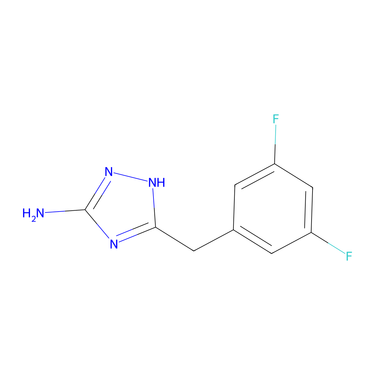 5-(3,5-difluorobenzyl)-1H-1,2,4-triazol-3-amine molecular structure, CAS 1224159-76-5