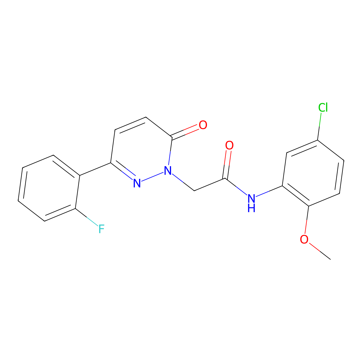 N-(5-chloro-2-methoxyphenyl)-2-(3-(2-fluorophenyl)-6-oxopyridazin-1(6H)-yl)acetamide molecular structure, CAS 1224159-95-8