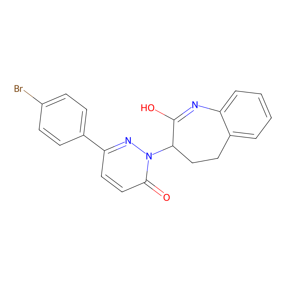 6-(4-bromophenyl)-2-(2-hydroxy-4,5-dihydro-3H-1-benzazepin-3-yl)pyridazin-3(2H)-one molecular structure, CAS 1224160-08-0