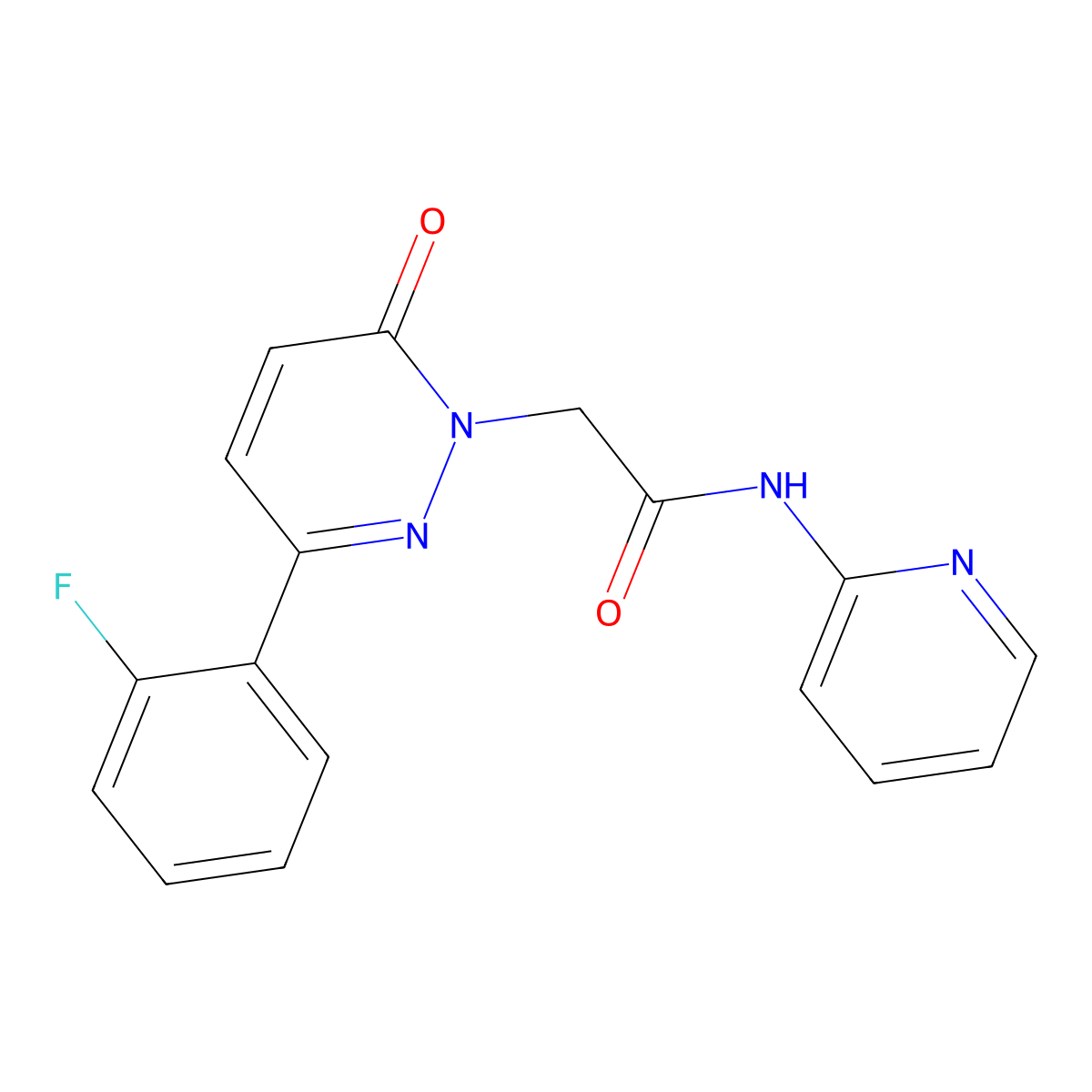 2-[3-(2-fluorophenyl)-6-oxopyridazin-1(6H)-yl]-N-(pyridin-2-yl)acetamide molecular structure, CAS 1224160-20-6