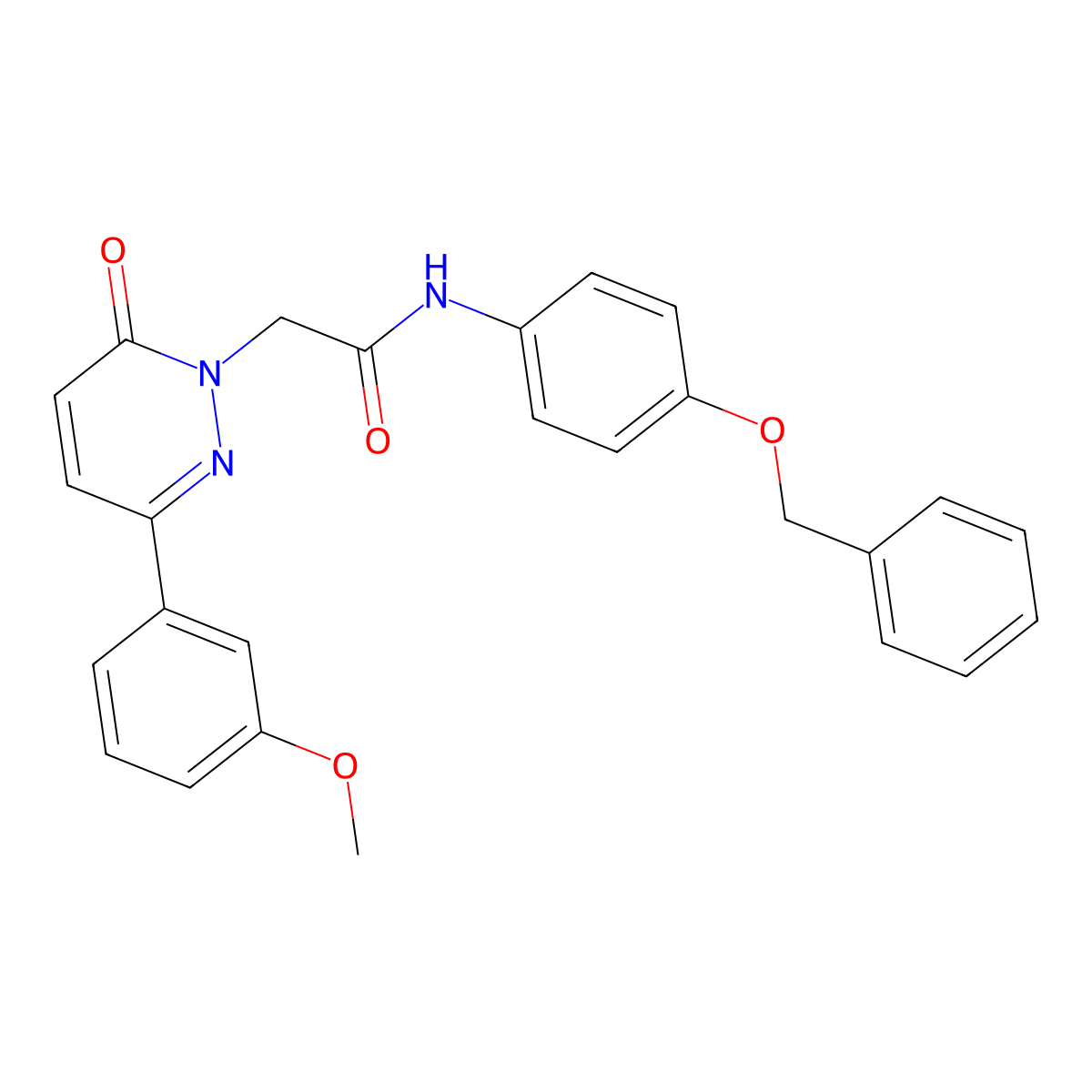 N-(4-(benzyloxy)phenyl)-2-(3-(3-methoxyphenyl)-6-oxopyridazin-1(6H)-yl)acetamide molecular structure, CAS 1224160-26-2