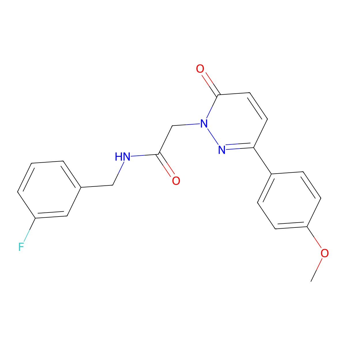 N-(3-fluorobenzyl)-2-[3-(4-methoxyphenyl)-6-oxopyridazin-1(6H)-yl]acetamide molecular structure, CAS 1224160-80-8