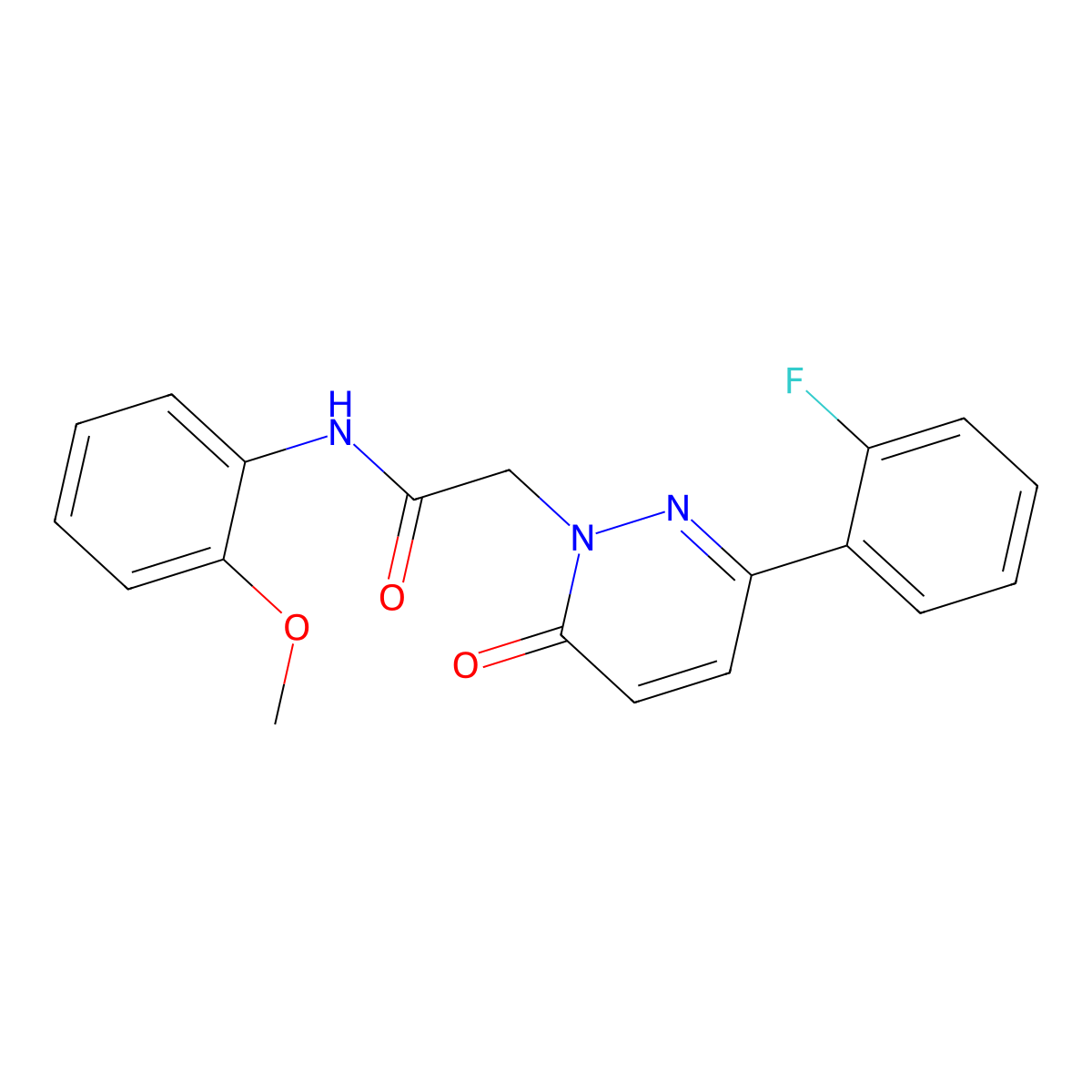 2-[3-(2-fluorophenyl)-6-oxopyridazin-1(6H)-yl]-N-(2-methoxyphenyl)acetamide molecular structure, CAS 1224162-43-9
