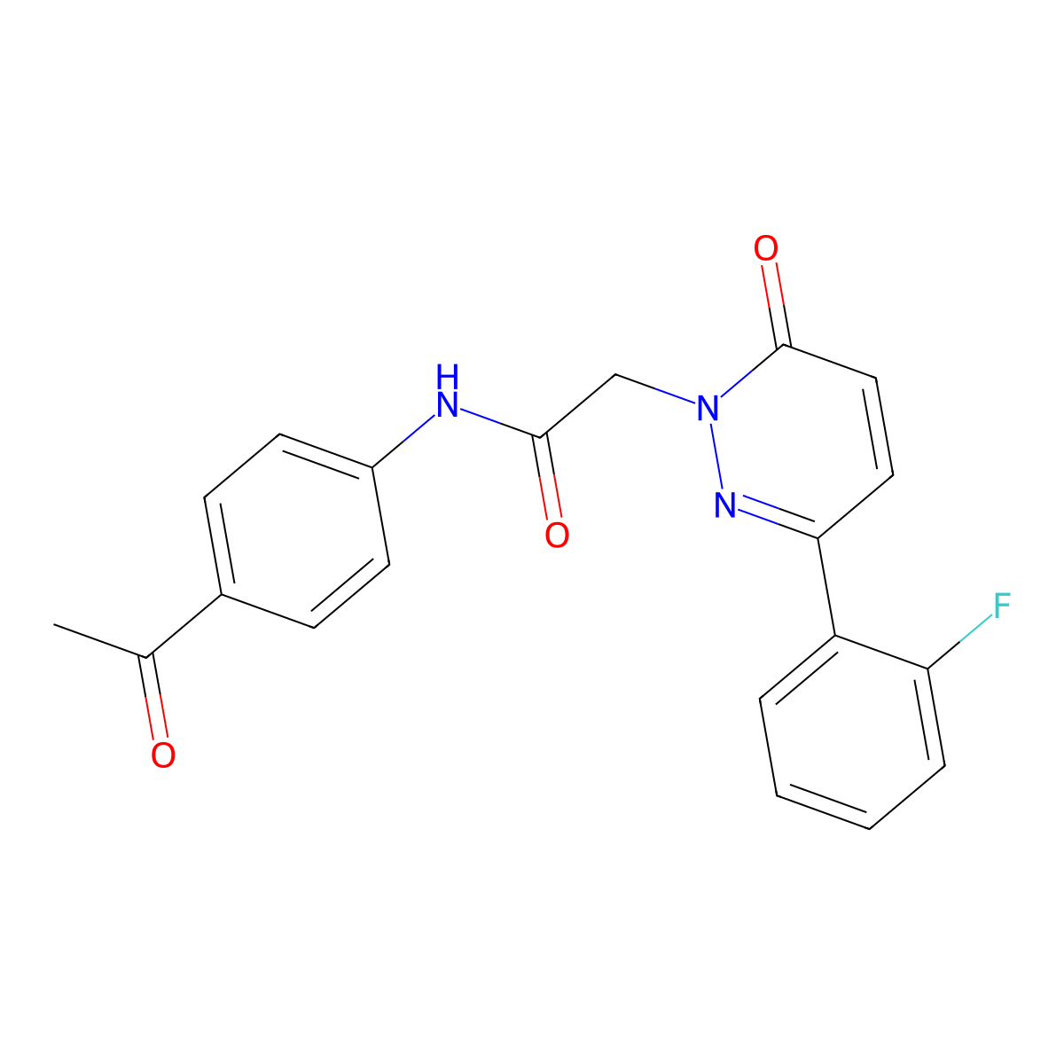 N-(4-acetylphenyl)-2-(3-(2-fluorophenyl)-6-oxopyridazin-1(6H)-yl)acetamide molecular structure, CAS 1224162-52-0