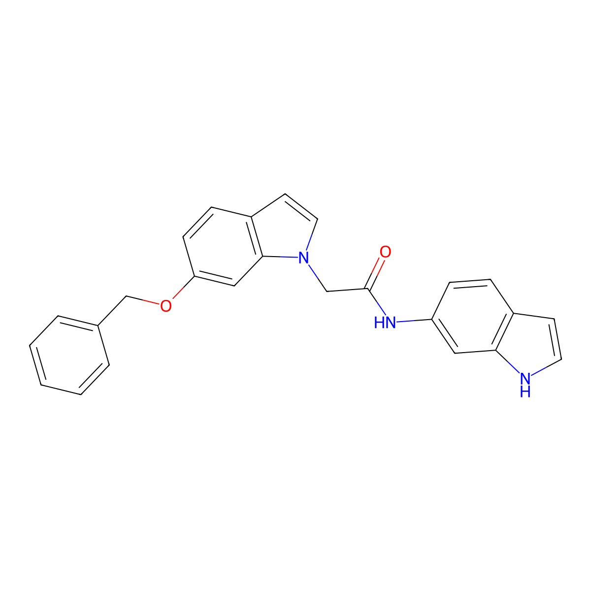 2-[6-(benzyloxy)-1H-indol-1-yl]-N-(1H-indol-6-yl)acetamide molecular structure, CAS 1224162-56-4