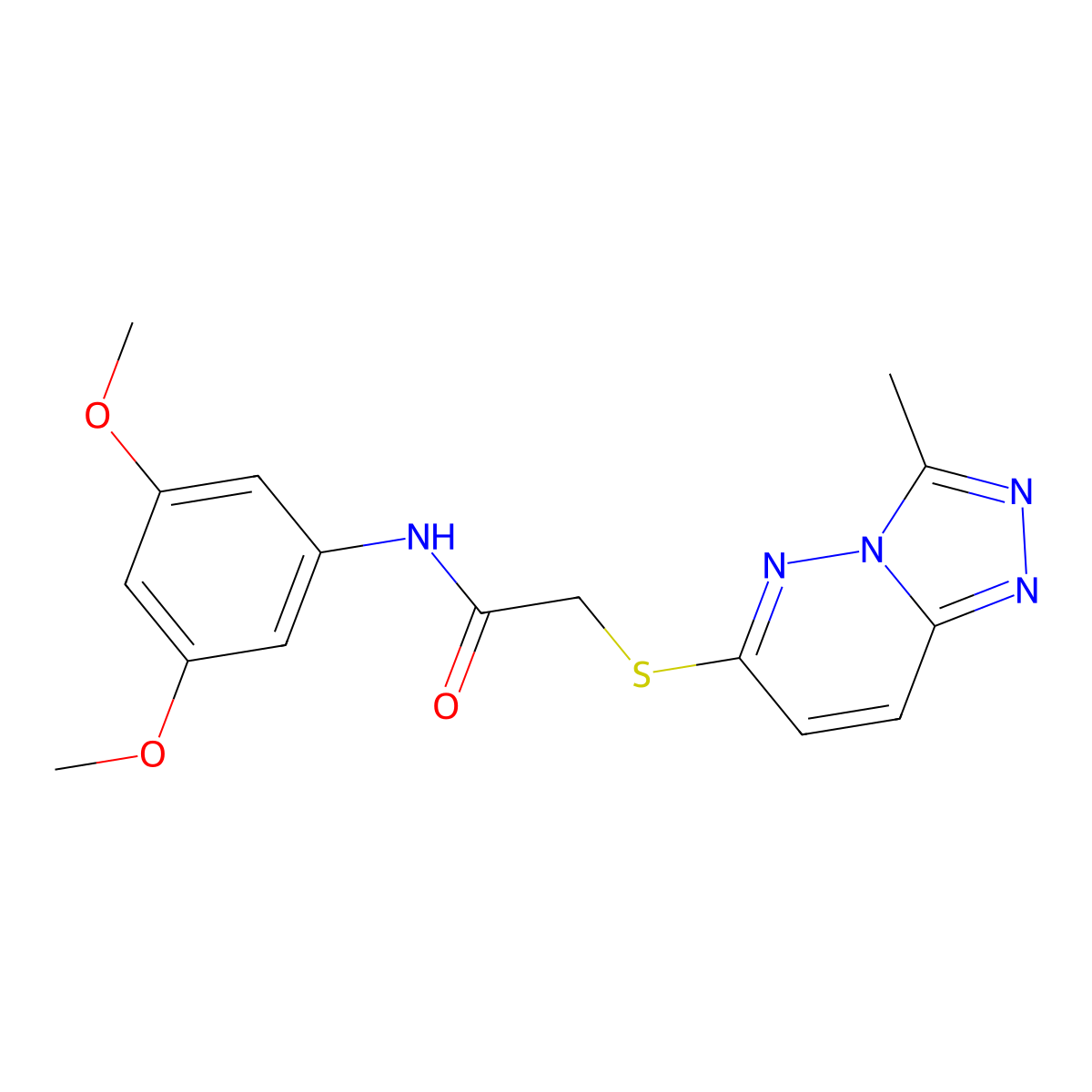 N-(3,5-dimethoxyphenyl)-2-[(3-methyl[1,2,4]triazolo[4,3-b]pyridazin-6-yl)sulfanyl]acetamide molecular structure, CAS 1224162-66-6