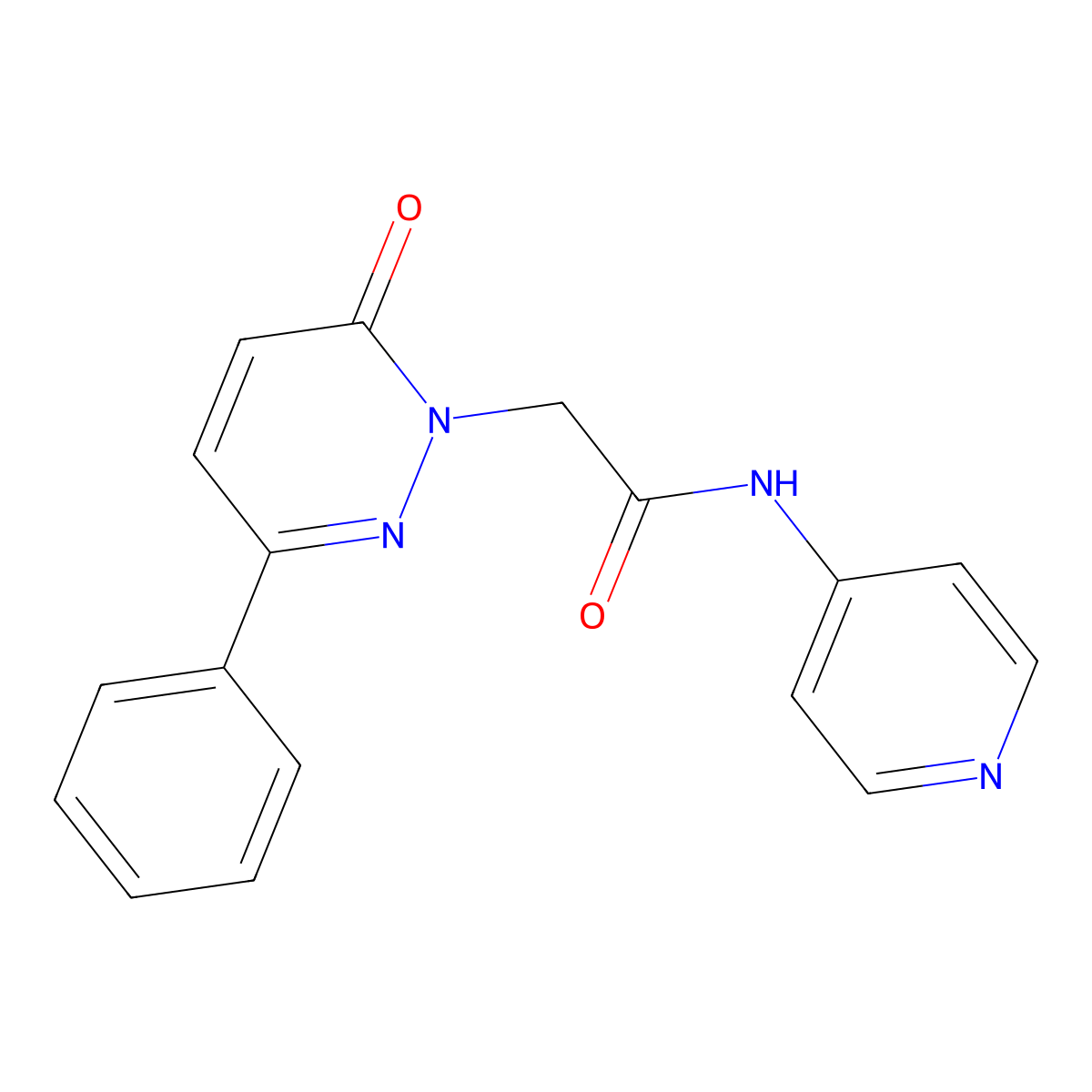 2-(6-oxo-3-phenylpyridazin-1(6H)-yl)-N-(pyridin-4-yl)acetamide molecular structure, CAS 1224163-09-0