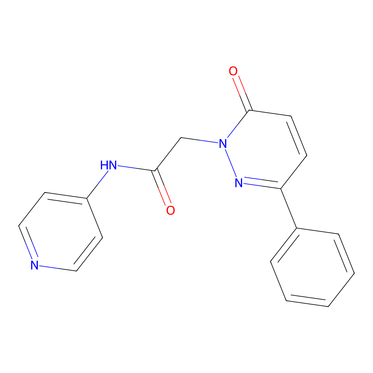2-(6-oxo-3-phenylpyridazin-1(6H)-yl)-N-(pyridin-4-yl)acetamide molecular structure, CAS 1224163-09-0