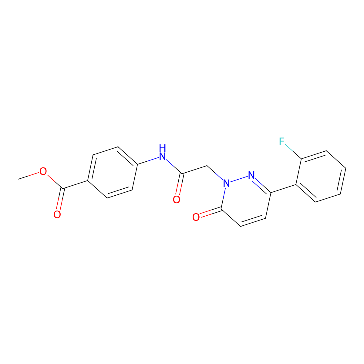 methyl 4-({[3-(2-fluorophenyl)-6-oxopyridazin-1(6H)-yl]acetyl}amino)benzoate molecular structure, CAS 1224163-13-6