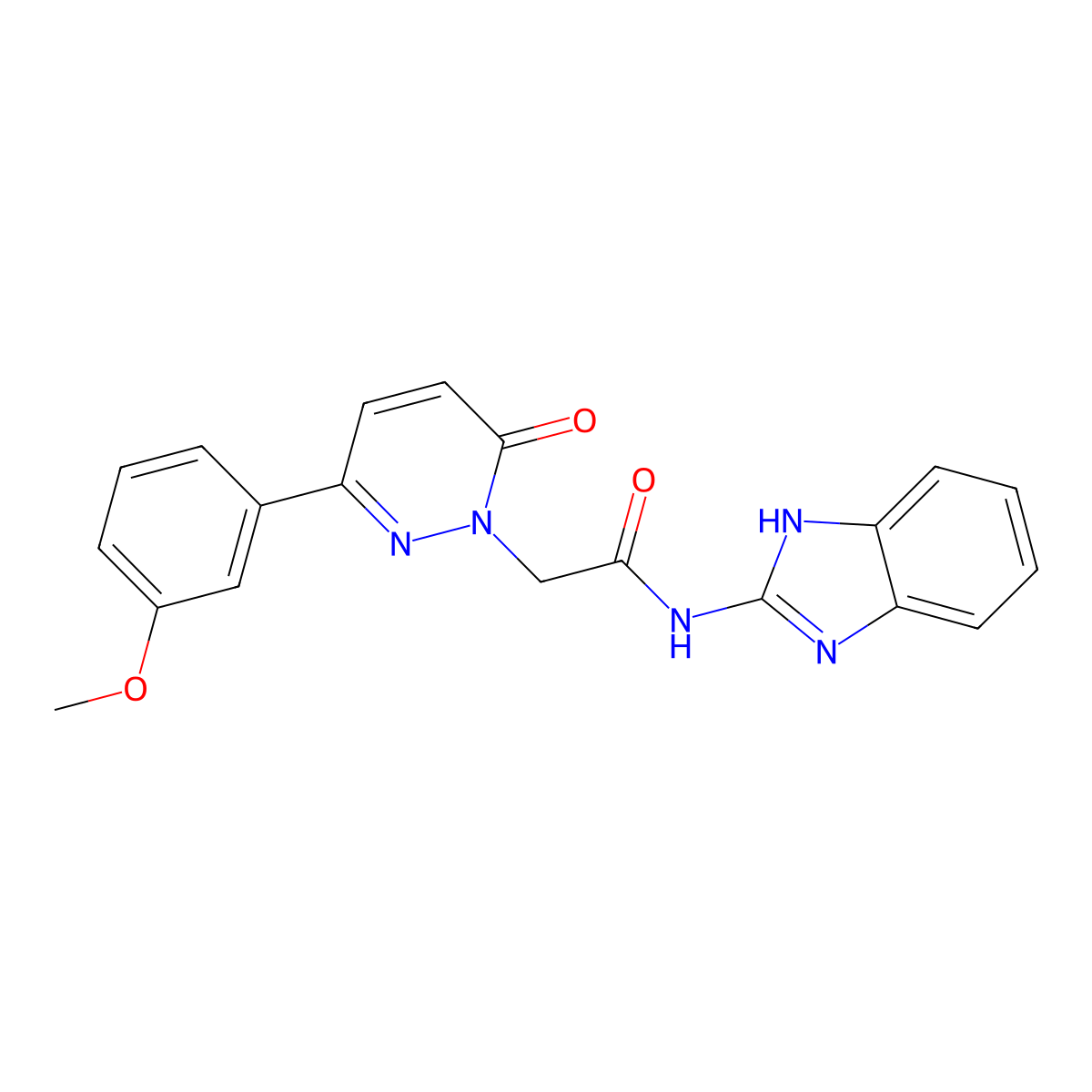 N-(1H-benzimidazol-2-yl)-2-[3-(3-methoxyphenyl)-6-oxopyridazin-1(6H)-yl]acetamide molecular structure, CAS 1224164-58-2