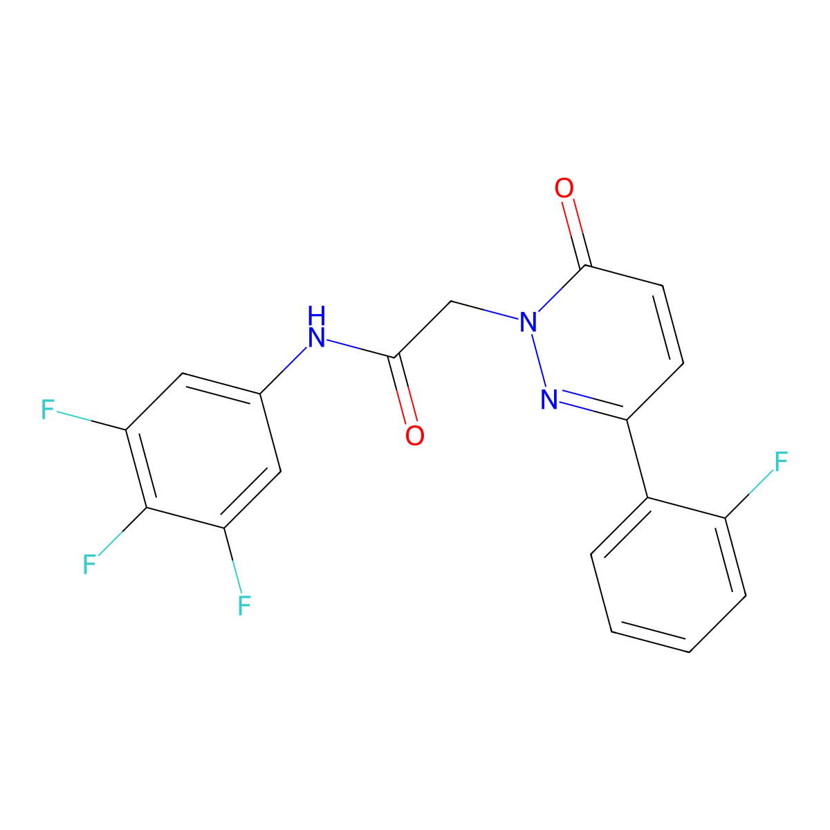 2-(3-(2-fluorophenyl)-6-oxopyridazin-1(6H)-yl)-N-(3,4,5-trifluorophenyl)acetamide molecular structure, CAS 1224164-97-9